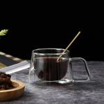Coffee Cup With Handle - Heat Resistant Cold Double Wall Glass